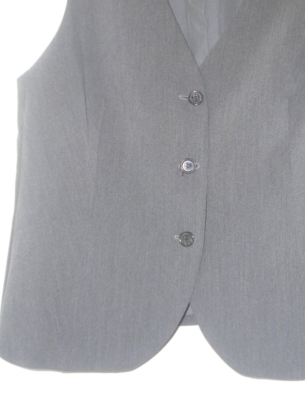 H&M Women's V-Neck Button Front Vest Gray Sleeveless, Size L - Picture 4 of 9